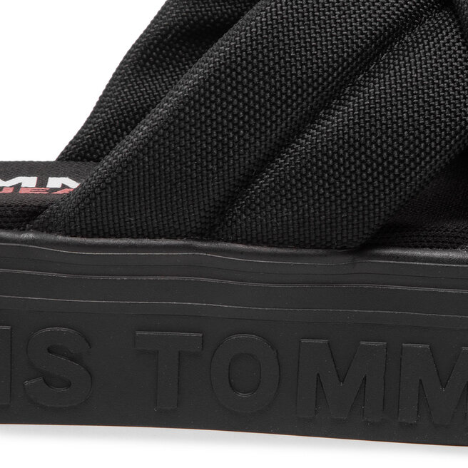 Tommy Jeans Παντόφλες Tommy Jeans Flatform Sandal EN0EN01798 Black BDS