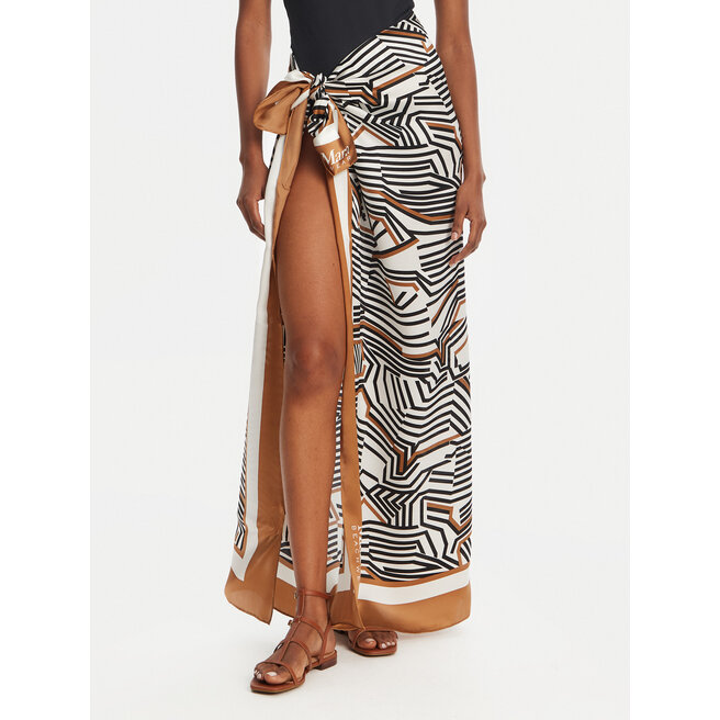 Chusta Max Mara Beachwear Ottico - Beżowy