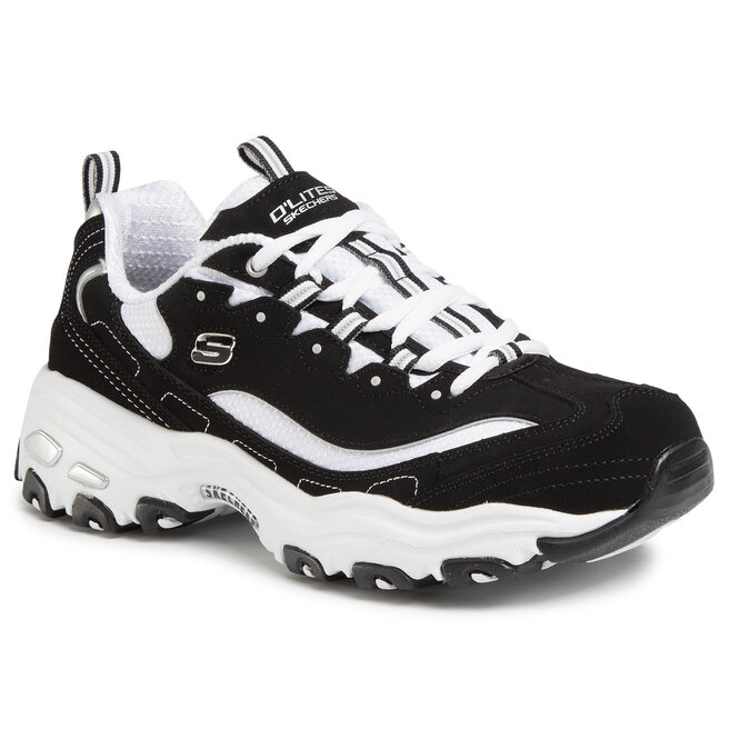 escaldadura cuerda Gimnasio Sneakers Skechers D'lites 52675/BKW Black/White • Www.zapatos.es
