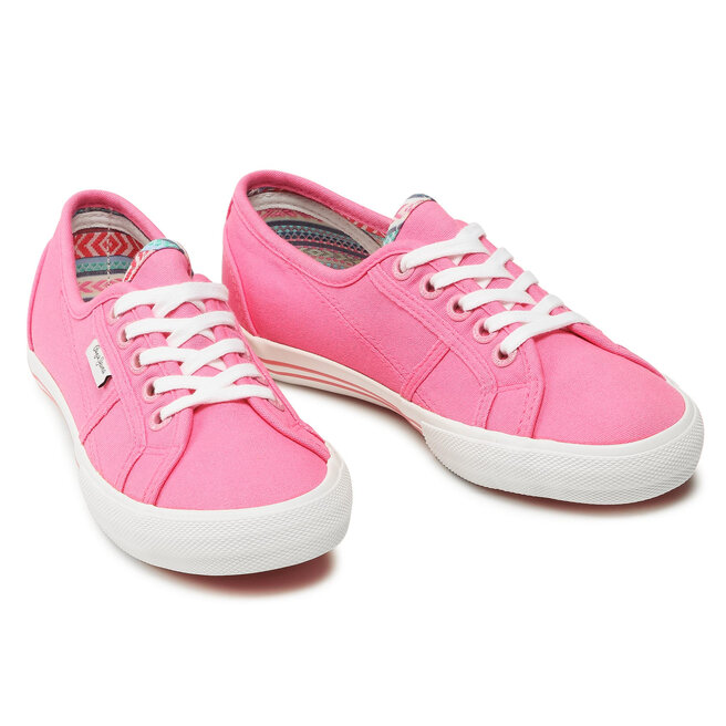 Pepe Jeans Sneakers aus Stoff Pepe Jeans Baker Wash PGS30262 Bright Pink