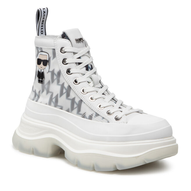 Sneakers KARL LAGERFELD KL42959 H11 White Nylon Textile epantofi-Femei-Pantofi-Sneakerși imagine noua