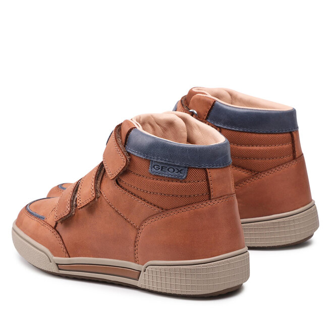 Geox Schnürschuhe Geox J Poseido B. B J16BCB 0CLFU C6176 D Cognac/Navy