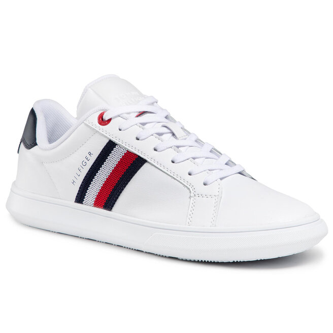 tommy essential leather trainers
