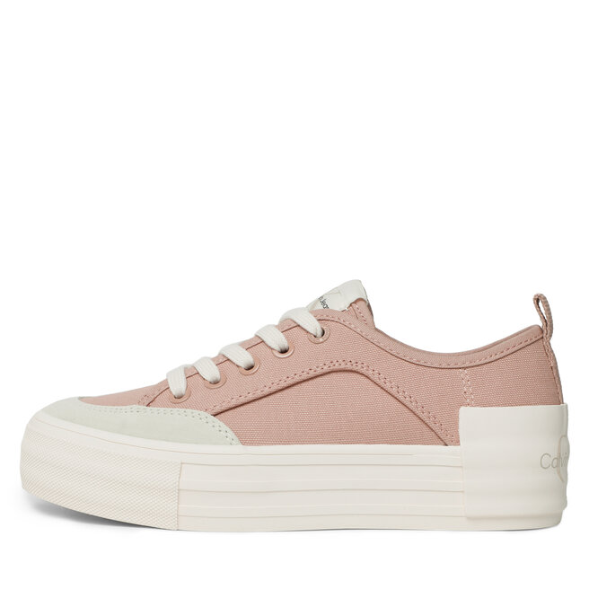 Calvin Klein Jeans Teniszcipő Calvin Klein Jeans Vulc Flatform Bold Irreg Lines YW0YW00903 Cafe Creme/Eggshell