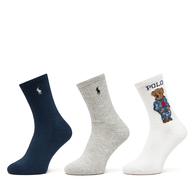 Zestaw 3 par wysokich skarpet damskich Polo Ralph Lauren - Kolorowy
