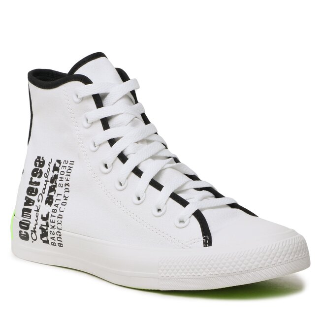 Converse Кецове Converse Ctas Hi A02795C White/Black/Green Beam