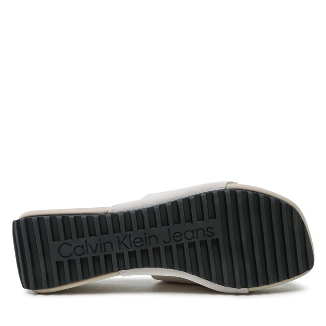 Calvin Klein Jeans Чехли Calvin Klein Jeans Wedge Block Sandal Su Con YW0YW01015 Ancient White YBH