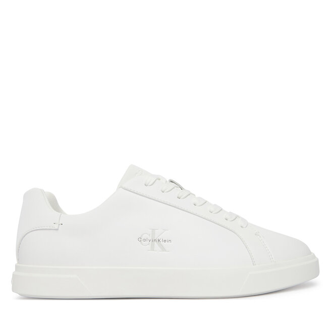 Sneakersy Calvin Klein Low Pro Cups Lth Ml HW0HW03146 Biały - kobiece