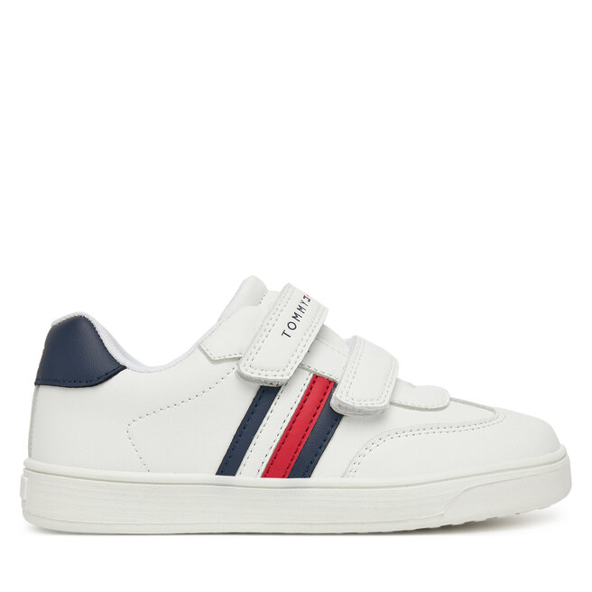 Sneakersy Tommy Hilfiger Stripes Low Cut Velcro Sneaker - S Biały