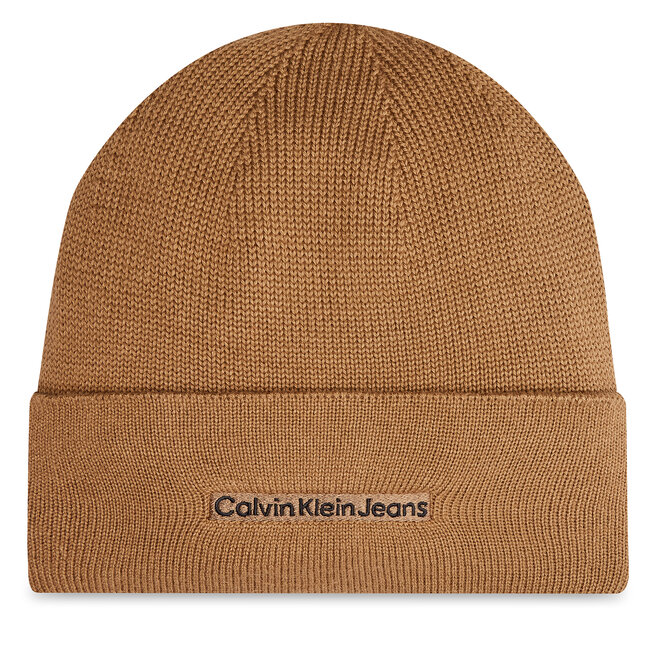 Czapka Calvin Klein Inst Embro - Beżowy