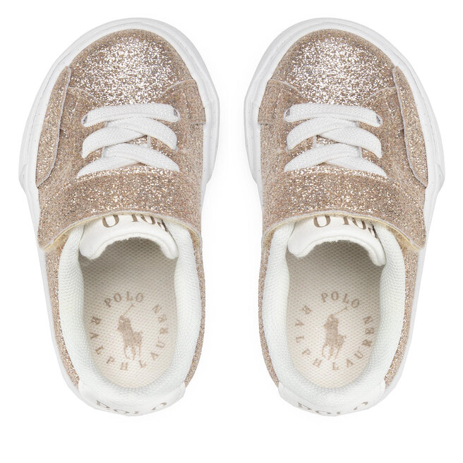 Polo Ralph Lauren Sneakersy Polo Ralph Lauren Theron IV Ps RF103376 M Gold Glitter