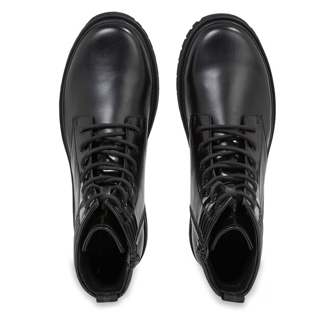 Calvin Klein Jeans Ghete Calvin Klein Jeans Eva Mid Laceup Boot Lth YM0YM00837 Triple Black 0GT