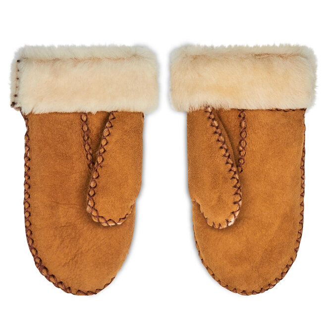 Ugg Gants enfant Ugg K Sheepskin Mitten W Stitch 20095 Chestnut