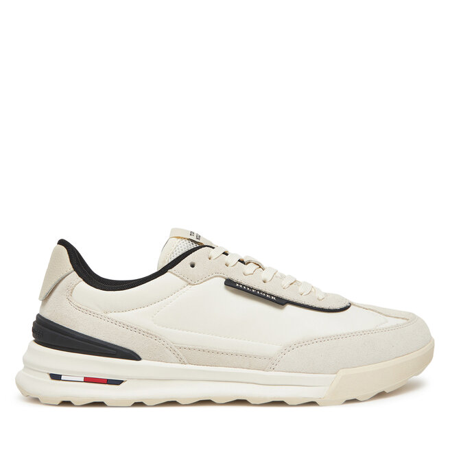 Sneakersy Tommy Hilfiger Retro Runner Nylon Mix - Écru