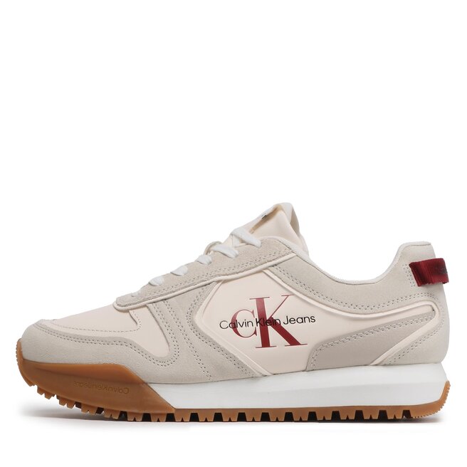 Calvin Klein Jeans Sneakersy Calvin Klein Jeans Toothy Runner Irregular Lines YM0YM00624 Ancient White/Eggshell