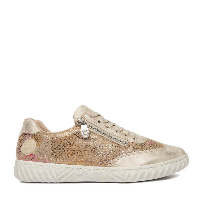 Sneakersy Rieker N0902-90 Złoty - kobiece