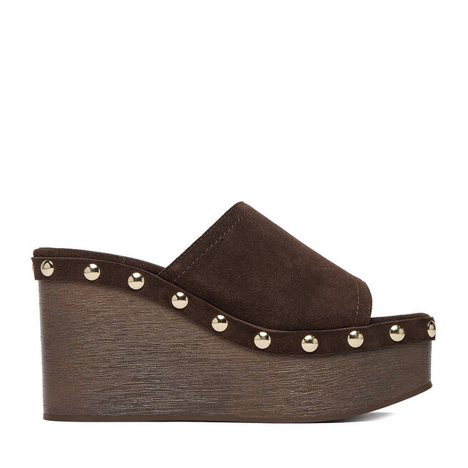 Klapki GINO ROSSI EO-LZRL1347-2 Brązowy -