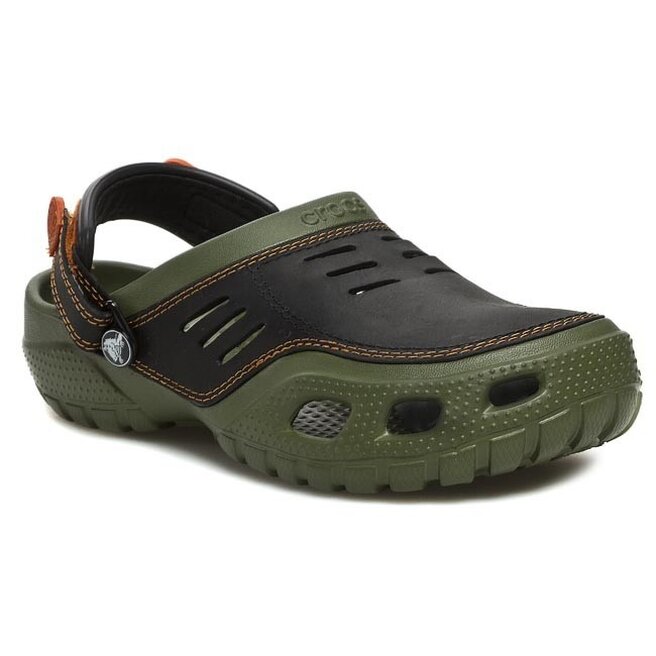 Klapki Crocs Yukon Army Sport 10931 Green Black eobuwie .pl