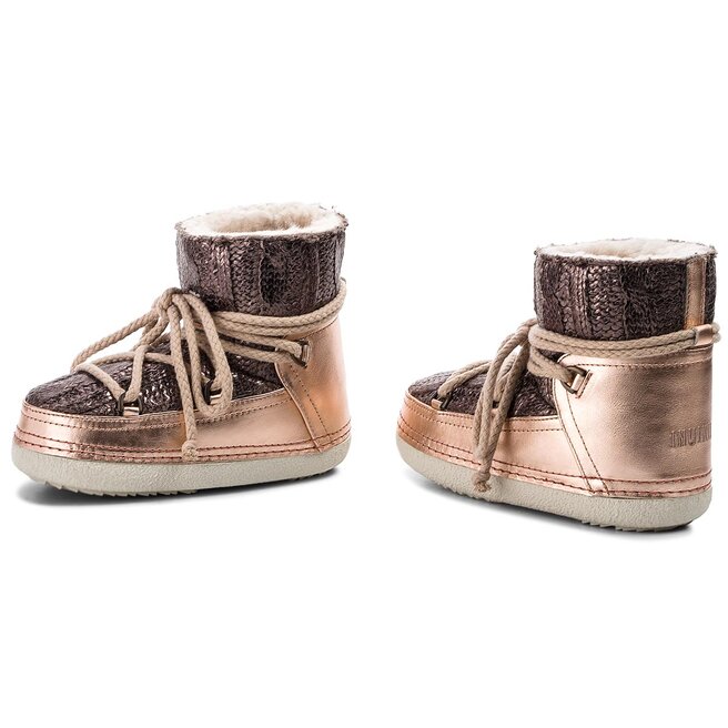 INUIKII Copper & White Galway Lambskin Sneaker Boot - Women