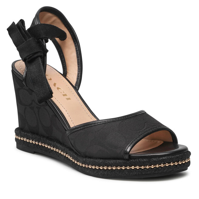 Sandale Coach Page Sig Recycled C8931 Black Black imagine noua