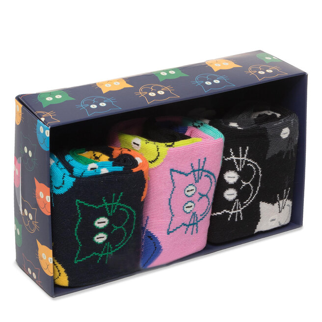 Σετ 3 ζευγάρια ψηλές κάλτσες unisex Happy Socks XMJA08-0100 Έγχρωμο