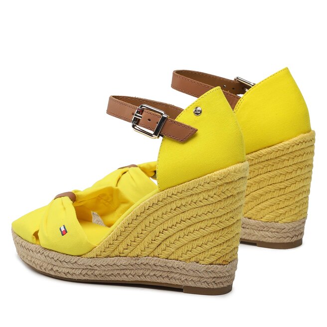 Tommy Hilfiger Espadrilles Tommy Hilfiger Basic Open Toe High Wedge FW0FW04784 Vivid Yellow ZGS