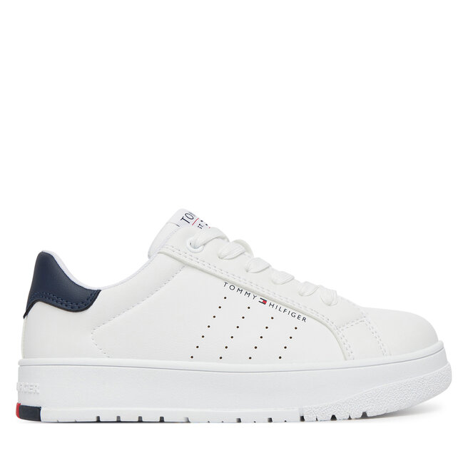 Sneakersy Tommy Hilfiger Low Cut Lace-Up Sneaker - M Biały