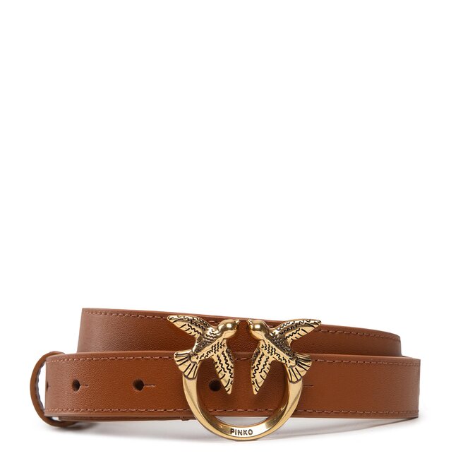 Pinko Дамски колан Pinko Love Berry Simply H2 Belt AI 22-23 PLT01 1H212P Y5H7 Cuoio L58Q