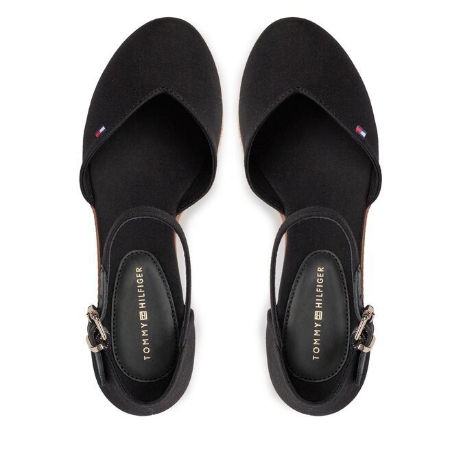 Tommy Hilfiger Espadrilky Tommy Hilfiger Basic Close Toe Mid Wedge FW0FW04787 Black BDS
