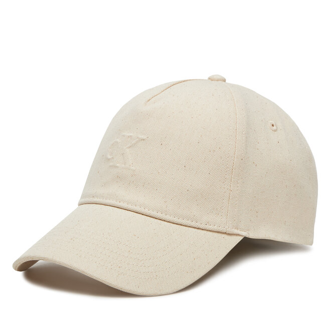 Czapka z daszkiem Calvin Klein Jeans Embossed Ck Cap - Beżowy