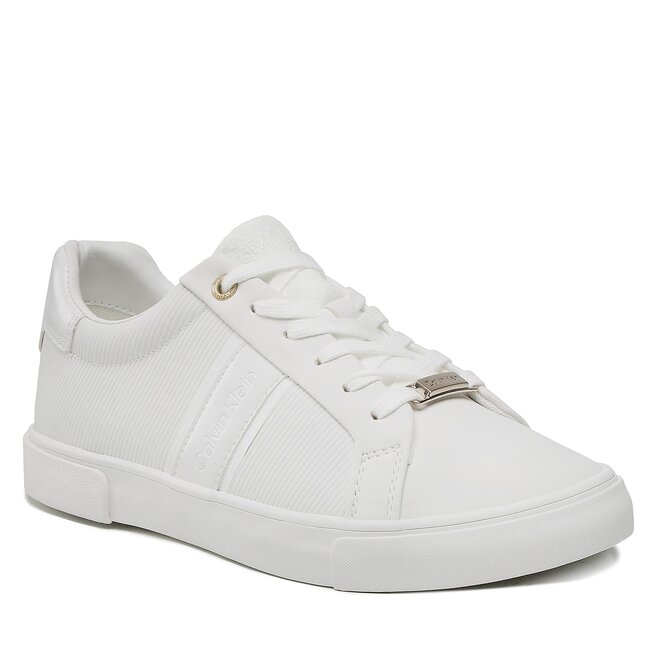 Sneakers Calvin Klein Low Profile Vulc Lace Up HW0HW01369 White/Marshmallow 0K8 0K8 imagine noua gjx.ro