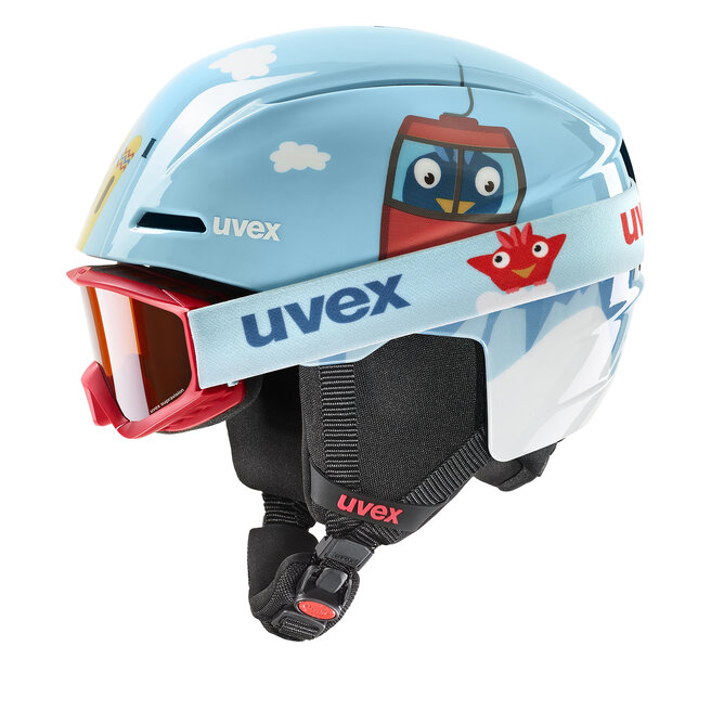 Kask narciarski Uvex Viti Set - Niebieski
