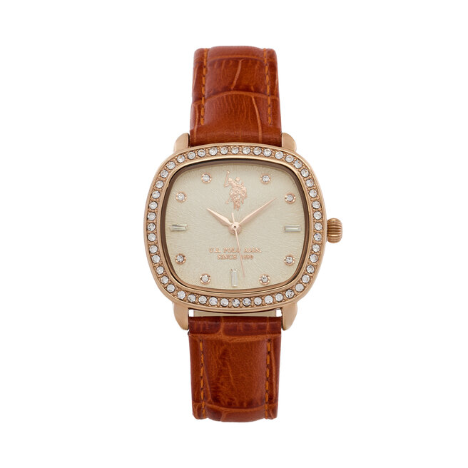 Zegarek U.S. Polo Assn. Mirabelle USP8488RG Brązowy -