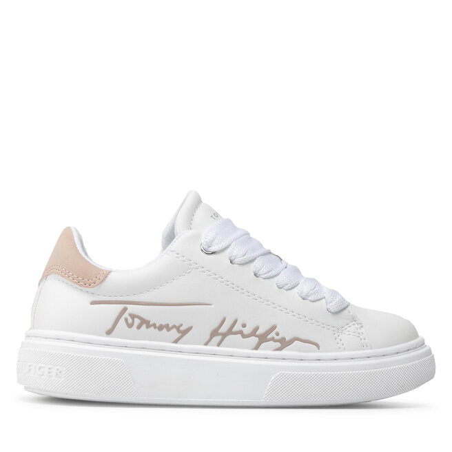Tommy Hilfiger Αθλητικά Tommy Hilfiger Low Cut Lace-Up Sneaker T3A4-32150-1375 M White/Powder Pink X335