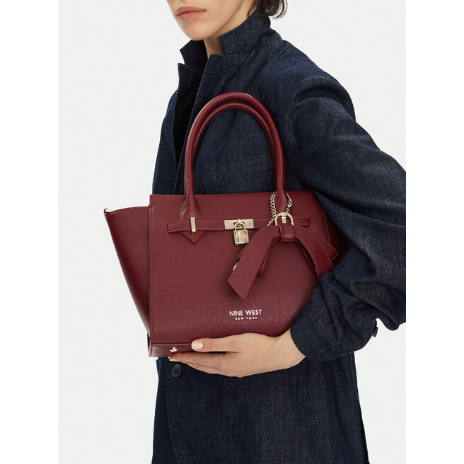 Torebka Nine West CEO-Chelsea-Charm-II-LX10185 Bordowy -