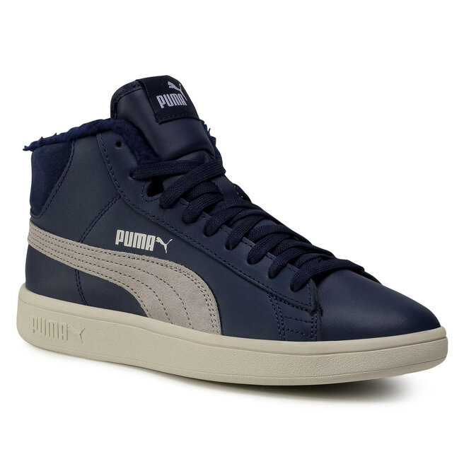 Сникерсы Puma Smash v2 Mid L Fur Jr 366896 06 Peacoat/Grey Violet •  Eobuv.com