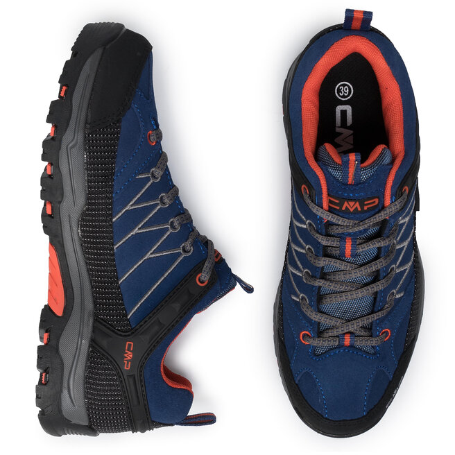 CMP KIDS RIGEL LOW TREKKING SHOES WP uniseks-kind Trekkingschoenen Low-Top, Cobalt Stone Fire, 32 EU