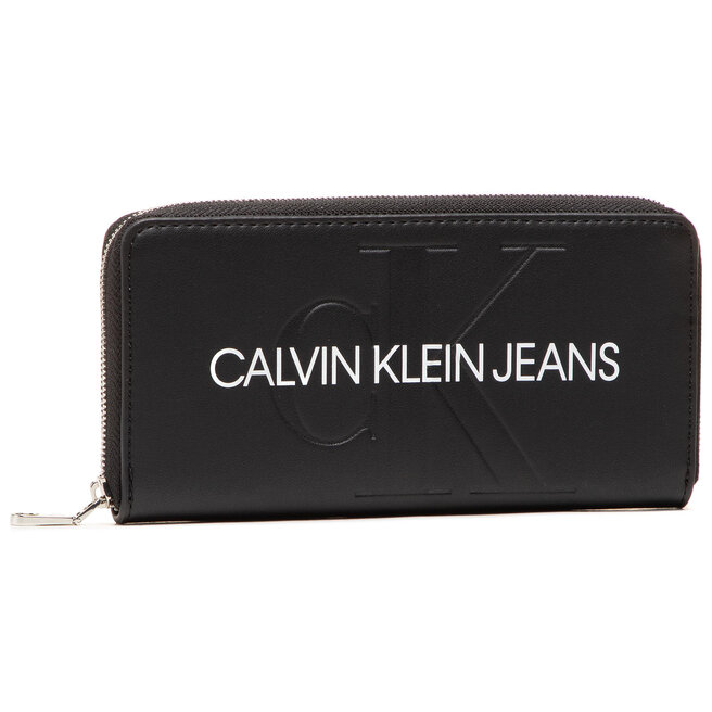Calvin Klein Jeans Portofel Mare de Damă Calvin Klein Jeans Zip Around K60K607634 BDS