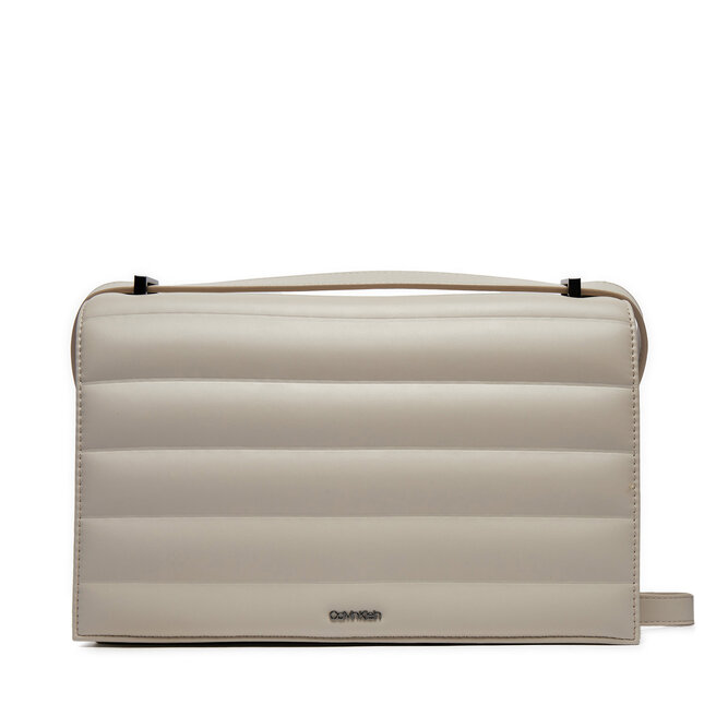 Torebka Calvin Klein Line Quilt Md Conv Shoulder Bag - Szary