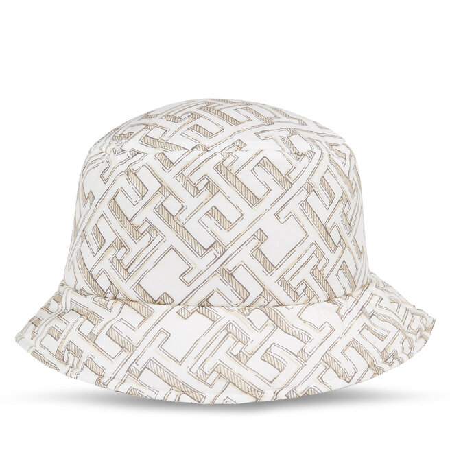 Tommy Hilfiger Kalap Tommy Hilfiger Monogram All Over Bucket Hat AW0AW15296 Cashmere Creme ABH