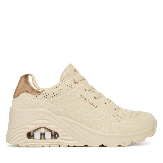 Sneakersy Skechers Uno Wedge - Safari Daze 177521/OFWT Beżowy - kobiece