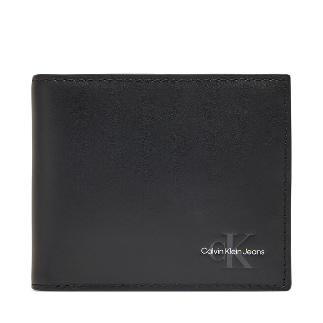 Portfel męski Calvin Klein Jeans Mono Logo Bifold W/Coin - Czarny