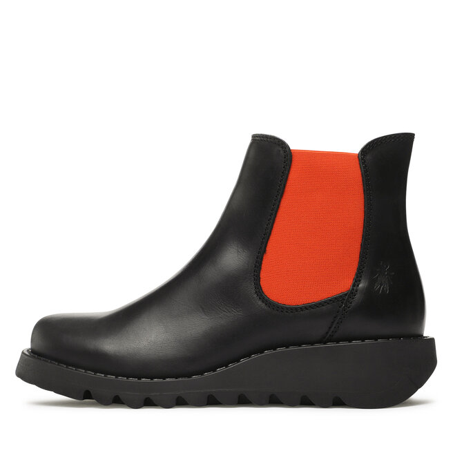 Fly London Ghete Jodhpur Fly London Salvfly P143195083 Black (Orange Elastic) 083