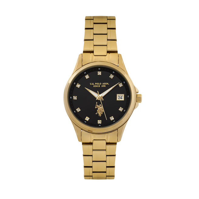 Zegarek U.S. Polo Assn. Louise USP8484BK Złoty -