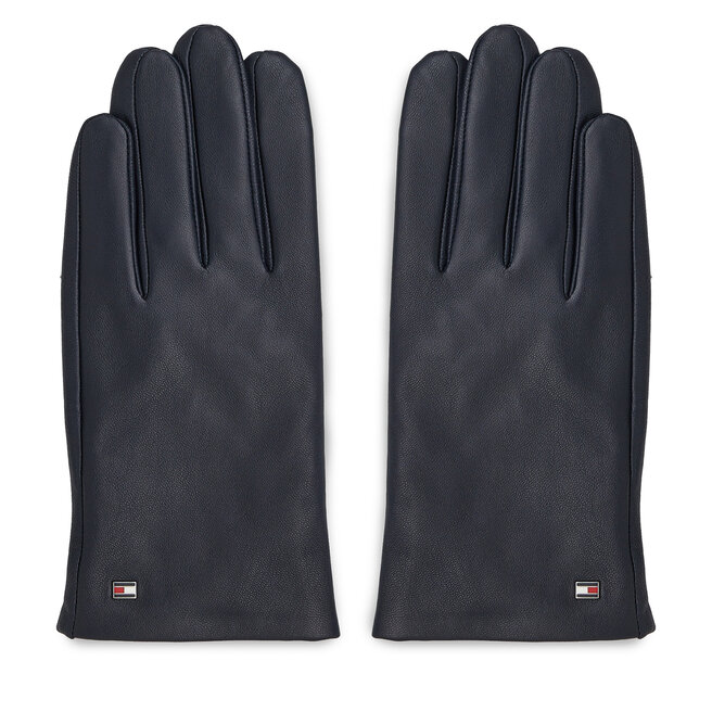 Rękawiczki Męskie Tommy Hilfiger Essential Flag Leather Gloves - Granatowy