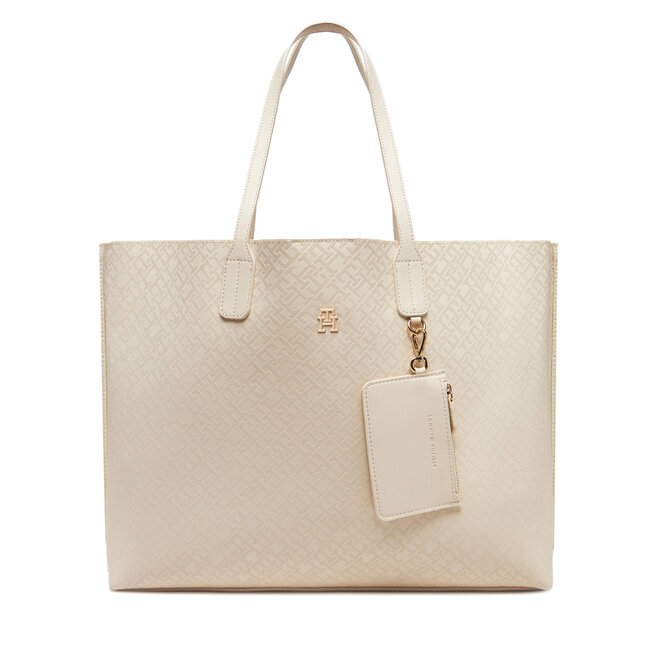 Torebka Tommy Hilfiger Th Distinct Tote Mono - Beżowy