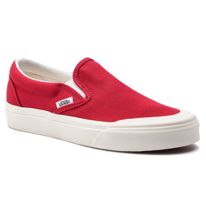 Red vans slipons