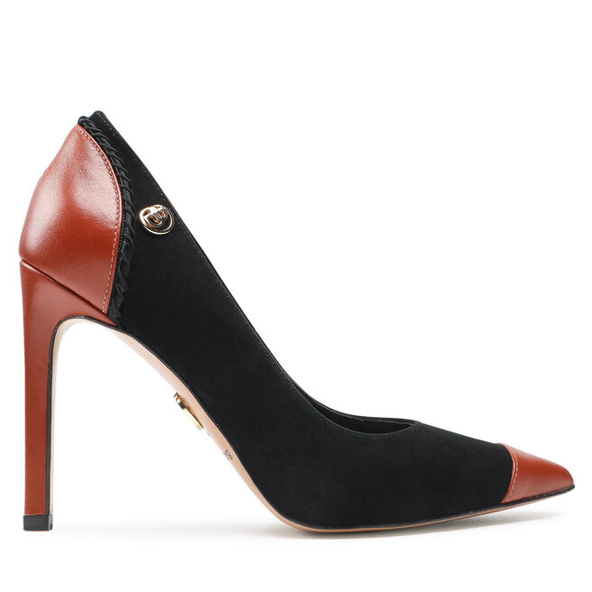 Baldowski Stilettos Baldowski D03701-1451-002 Skóra Koniak 98/Zamsz Czarny