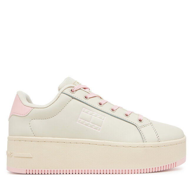 Sneakersy Tommy Jeans Tjw Flatform Ess - Różowy
