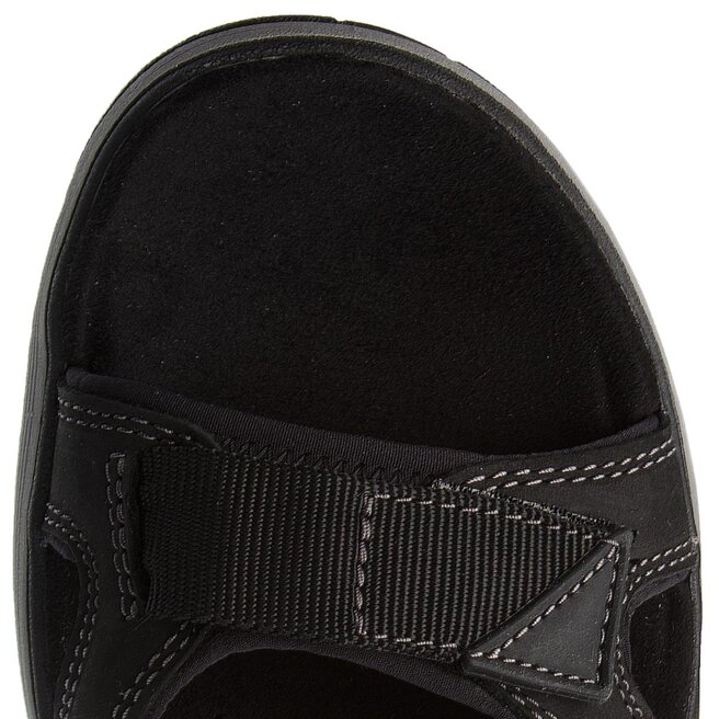 Sanda y Clarks Un Trek Bar 261327777 Black Nubuck eobuwie .pl